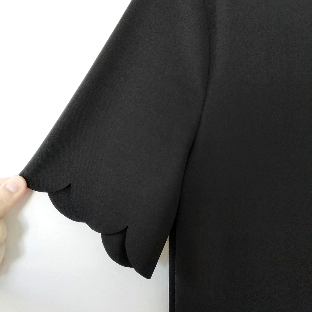 All Black Scalloped Edge Dress (XL) - Picture 8 of 8